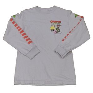 Courage the Cowardly Dog White Long Sleeve Tee